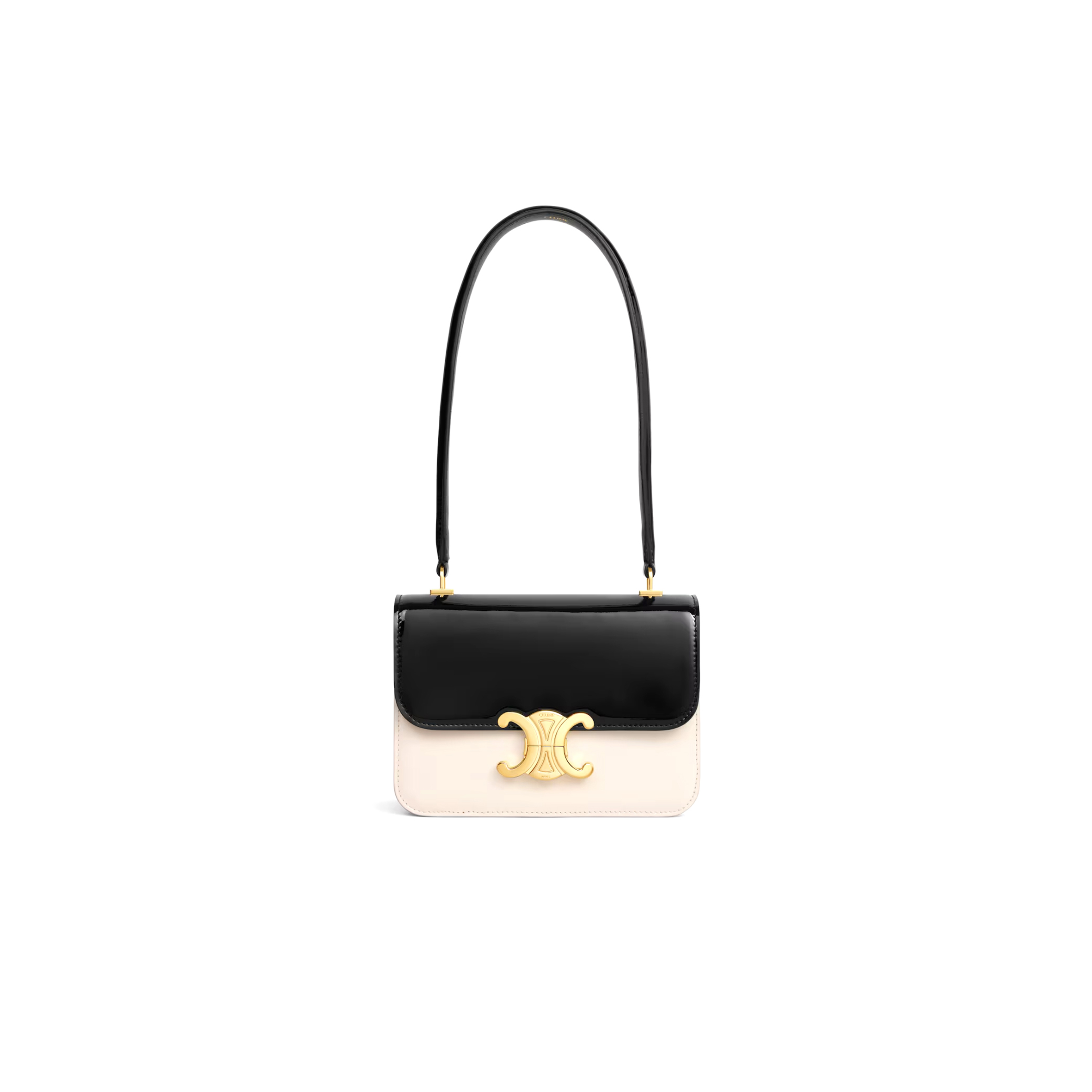 CELINE TEEN GARANCE BAG IN BICOLOUR PATENT CALFSKIN 118053GCO.38AW (18.5*13.5*7cm)